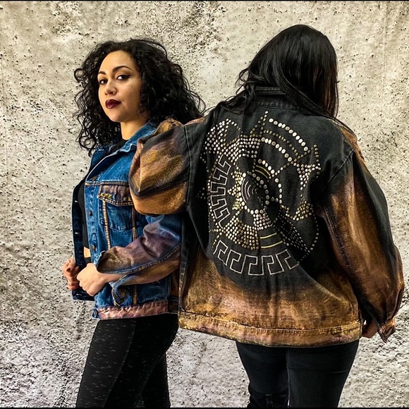 MANDALA STUDDED 1990’S VINTAGE TRUCKER JACKET - Picture 16 of 16